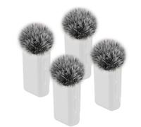 PhantAccy Microphone Windscreen for DJI Mic Wireless Lavalier Mics, Replacement Pop Filter & Wind Muff, Anti-Pop & Noise Canceling Fuzzy Cover (Only for 1st Gen, Not for DJI Mic-2) (4 PCs,Black-White)