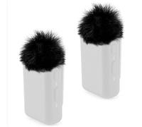 PhantAccy Microphone Windscreen for DJI Mic Wireless Lavalier Mics, Replacement Pop Filter & Wind Muff, Anti-Pop & Noise Canceling Fuzzy Cover (Only for 1st Gen, Not for DJI Mic-2) (2 PCs, Black)