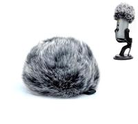 PhantAccy Pop Filter/Windscreen for Blue Yeti and Yeti Pro Microphones, Furry Mic Cover for Wind and Ambient Noise Reduction