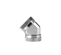 Phanteks 12mm Hard Tube 45° Angled Adapter - Chrome-Plated Aluminium & Brass Fitting for Water Cooling Systems