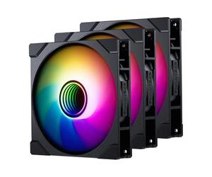 PHANTEKS 140mm RGB 3-Pack Reverse Blade Gaming PC Fan - PWM Fan - Up to 1800 RPM - High Airflow - Low Vibration - Quiet - Compatible with Desktop, Laptop, Radiator