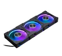 Phanteks D30 Reverse Airflow 120 mm DRGB PWM Fan Triple Pack - Black, 30 mm Thick High-Static Pressure, Daisy-Chain Clips, HALOS D-RGB Lighting