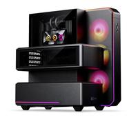 Phanteks EX5 Max ATX Chamber Case, 360 AIO & 6" LCD - Black | Compartmentalised ATX case with integrated 360mm AIO, 6" LCD display, and isolated cooling zones