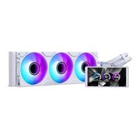 Phanteks Glacier One M25 LCD RGB All-In-One CPU Liquid Cooler with 6" IPS Display, M25 Gen2 ARGB Fans, NEXLINQ Compatible, Intel & AMD Support - 360mm White