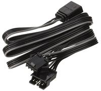 Phanteks Kompass PH-CB-RGB4P 0.609 m Signal Cable - Black (0.609 m, 4 Pin, 1 x RGB LED Extension Connector (12 V, G, R, B), 1x Motherboard RGB LED Connector, 1x RGB LED Strip, Black)