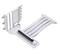 Phanteks Vertical GPU Bracket, 220 mm Flatline PCI-E 4.0 x16 Riser Cable kit, White II