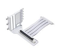 Phanteks Vertical GPU Bracket with 220 mm Flatline PCI-E 4.0 x16 Riser Cable Kit - White II, Enhanced GPU Cooling and Display