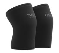 Phantom Athletic Club 7mm Knee Sleeves (Pair) for Squats, Weightlifting, Powerlifting | Knee Compression Support for Fitness - Men, Women (Black/Slate, X-Large)
