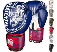 Phantom Athletics Boxing Gloves Men - Muay Thai | MMA and Kickbox | 10-16 oz Boxing Gloves for Martial Arts | Boxing Gloves Men, Women and Children (Muay Thai - Blue/Red, 10 oz)