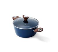 Phantom Chef 4.4 QT Casserole | Stockpot | Aluminum Body Non-Stick Ceramic Coating | With Soft Touch Stay Cool Handle | Dishwasher Safe | Non-Toxic PFOA & PTFE Free Pan | Color Navy