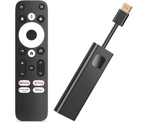 Phantom Dcolor GD1 4K Android TV Stick Certified Streamer Media Player Assistant voice remote Prime Video Chromecast Play Store Bluetooth 4K HDR 10+ Dolby Audio XM3 2.1 Dual Band WiFi USB-C