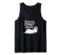 Phantom Ferret Sneak Funny Halloween Ghost Tank Top