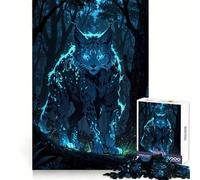 Phantom Lynx︰ Spirit of The Twilight Forest Jigsaw Puzzles 1000 Pieces for Adults Brain Skill Stress Release Exact Edge Wall Art Decor (38x52cm)