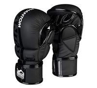 Phantom MMA Gloves APEX | Professional Gloves for Sparring, Fight, Boxing, Freefight (S/M - Black)
