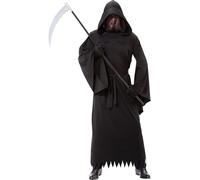 Phantom of Darkness Halloween Grim Reaper Robe Mens Fancy Dress Costume XXL