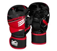 Phantom Raider MMA Gloves | Professional Sparring Gloves Fighting Boxing Freestyle Gloves (L/XL - Black/Red)