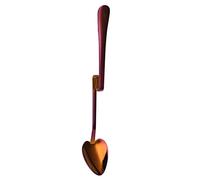 Phantom Red Hanging Cup Spoon Z Shape 304 Stainless Steel Tea Scoop Heart Shaped Coffee Spoon for Dessert Shop Mixed Drinks Lemonade, Ice Tea, Coffee,Milkshakes, Ice Cream
