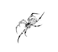Phantom Spider Waterproof Semi-Permanent And Long-Lasting 2 Weeks Temporary Tattoo Stickers For Men And Women Finger Chest Arm Back(3pcs)