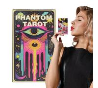 Phantom Tarot Cards, Creative Dark Tarots Deck with Meanings, Artistic Tarot Decks, Classic Divination Playing Card for Fortune Telling, Meditation, Family Gatherings, Mixed Color