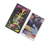 Phantom Tarot Deck, Mystic Card Set, Dark Artistic Illustrations, Fortune Telling Guidance, Classic Divination Cards, Versatile Playing Use For Family Gatherings Entertainment Night Activity Set