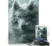 Phantom White Wolf 1000 Piece Jigsaw Puzzles for Adults Jigsaw Mind Puzzle Mind Calm Art Assembly Unique Gift (50x75cm)