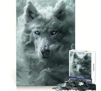 Phantom White Wolf Adult Jigsaw Puzzles 1000 Pieces Brain Workout Toy Casual Relax Image Assembly Artistic Gift (38x52cm)