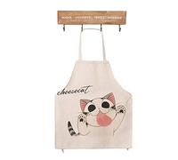 Phantomon Cute Cat Cartoon Apron Japanese Style Fun Cotton Woman Chef Kitchen Apron