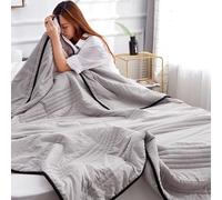 Phaqetre Comfy Sleepers Cooling Blanket, Ice Cooling Calming Blanket, Blankets for Hot Sleepers, Soft and Skin-Friendly Summer Quilt (Gray, 100cm*150cm/41inx60in)