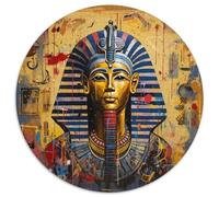 Pharaoh 1000 Piece Round Puzzles Jigsaw for Adults Kids 14+ Natural Scenery Creative Difficult Hard Challenging 1000pcs (67.5x67.5cm)
