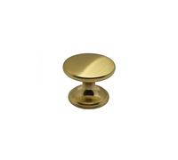 Pharaoh, 33mm Knob Handle, Brushed Brass, Centre Fixing, Gold Effect