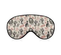 Pharaoh, Black Cats, Sacred Scarab Sleep Eye Mask Soft Sleep Cover Blindfold Sleeping Mask Cover for Sleep Travel