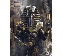 Pharaoh Diamond Art Kits Adults, 5D Diamond Painting Egypt, DIY Full Drill Cross Stitch Embroidery Crystal Art Kits, Crafts for Adults, Paintings for Home Wall Decor, Gifts for Women 24x32 inch 5-9225