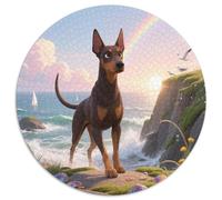 Pharaoh Hound 1000 Piece Round Puzzles For Adults And Kids Pet Dog Jigsaws Creative Unique Challenge Games Family Game 1000pcs (67.5x67.5cm)