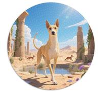 Pharaoh Hound 1000 Piece Round Puzzles for Adults Kids 14+ Pet Dog Jigsaw Puzzle Creative Unique Challenge Games Family Game 1000pcs (67.5x67.5cm)
