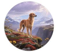 Pharaoh Hound Artistic 1000-Piece Round Puzzle Showcasing Pet Dog, Moderately Complex And Therapeutic, Great for Bedrooms Or Offices 1000pcs (67.5x67.5cm)