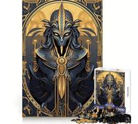 Pharaoh Illustration 1000 Piece Jigsaw Puzzles for Adults Improve Memory Anxiety Relief Sharp Edge Wall Art Decor (38x26cm)