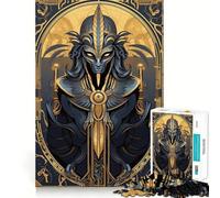 Pharaoh Illustration 1000 Piece Jigsaw Puzzles for Adults Improve Memory Anxiety Relief Sharp Edge Wall Art Decor (38x26cm)