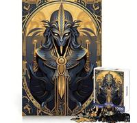 Pharaoh Illustration 1000 Piece Jigsaw Puzzles for Teenagers Jigsaw Think Game Calm Mind Quality Edge (38x52cm)