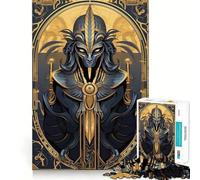 Pharaoh Illustration 1000 Piece Jigsaw Puzzles for Teenagers Jigsaw Think Game Calm Mind Quality Edge (38x52cm)