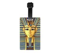 Pharaoh King TUT Gold Lapis Luggage Tags for Suitcases Funny Egypt Egyptian Baggage Tags Privacy Cover ID Label