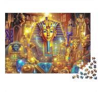 Pharaoh Mask Ancient Egyptian Treasures 1000 Piece Jigsaw Puzzle Paper for Adults Relaxation Gift 52x38cm/1000pcs