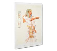 Pharaoh Merneptah-Hotephimat by Emile Prisse d'Avennes Canvas Print | Gallery Wrapped 30mm Frame Wall Art | 30x20 inches | Ready to Hang | Modern Picture | Living Room Bedroom Lounge Office