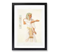 Pharaoh Merneptah-Hotephimat by Emile Prisse d'Avennes Framed Print | A2 Black Framed Wall Art | Ready to Hang | Modern Nature Picture | Living Room Bedroom Lounge Office