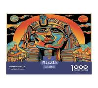 Pharaoh of Egypt Jigsaw Puzzles Great Gift for Adults 1000 Pieces Family Challenging Toys Home Decors Brainteasing Sphinx Jigsaw Puzzle for Adults 52x38cm/1000pcs