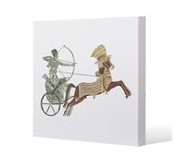 Pharaoh on War Chariot (Canvas Print) / 101 x 101 x 4cm Benjamin Tate Design Natural One Size