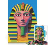 Pharaoh Portrait 1000 Piece Jigsaw Puzzles for Adults Teenagers Recall Boost Calm Escape Smooth Cut Heartfelt Gift (50x75cm)