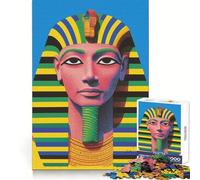 Pharaoh Portrait Jigsaw Puzzles 1000 Pieces for Adults Brain Skill Stress Release Exact Edge Wall Art Decor (38x52cm)