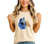 Pharaoh Pyramid Ancient Egypt Womens Graphic T-Shirt Egyptian History Tee M (12-14)
