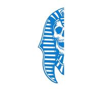 Pharaoh Skull Bones Ancient Horror Wall Decals PVC 25x72.7cm Do not Damage The Wall Surface Blue