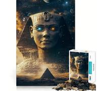 Pharaoh's Gaze 1000 Piece Jigsaw Puzzles for Adults Jigsaw Think Toy Home Enjoy Fine Cut Santa Wish Gift (50x75cm)